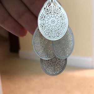 Silver leaf earrings